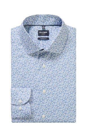 comfort casual overhemd lichtblauw