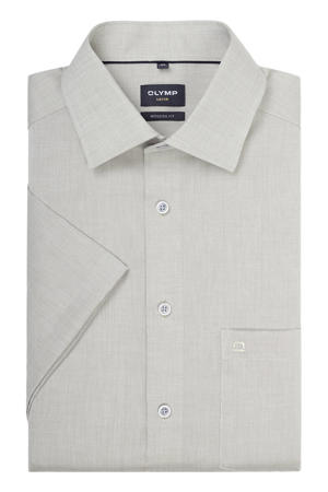comfort casual overhemd olijfgroen