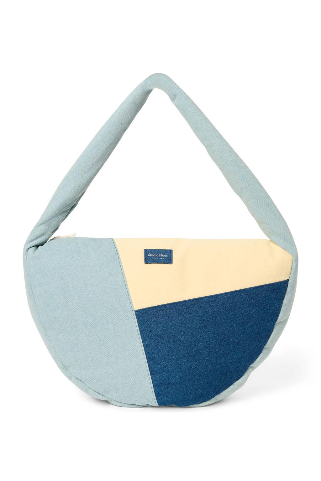 Studio Noos denim crossbody tas Patchwork blauw