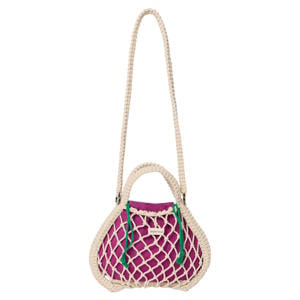reversible crossbody tas Macrame Mini naturel