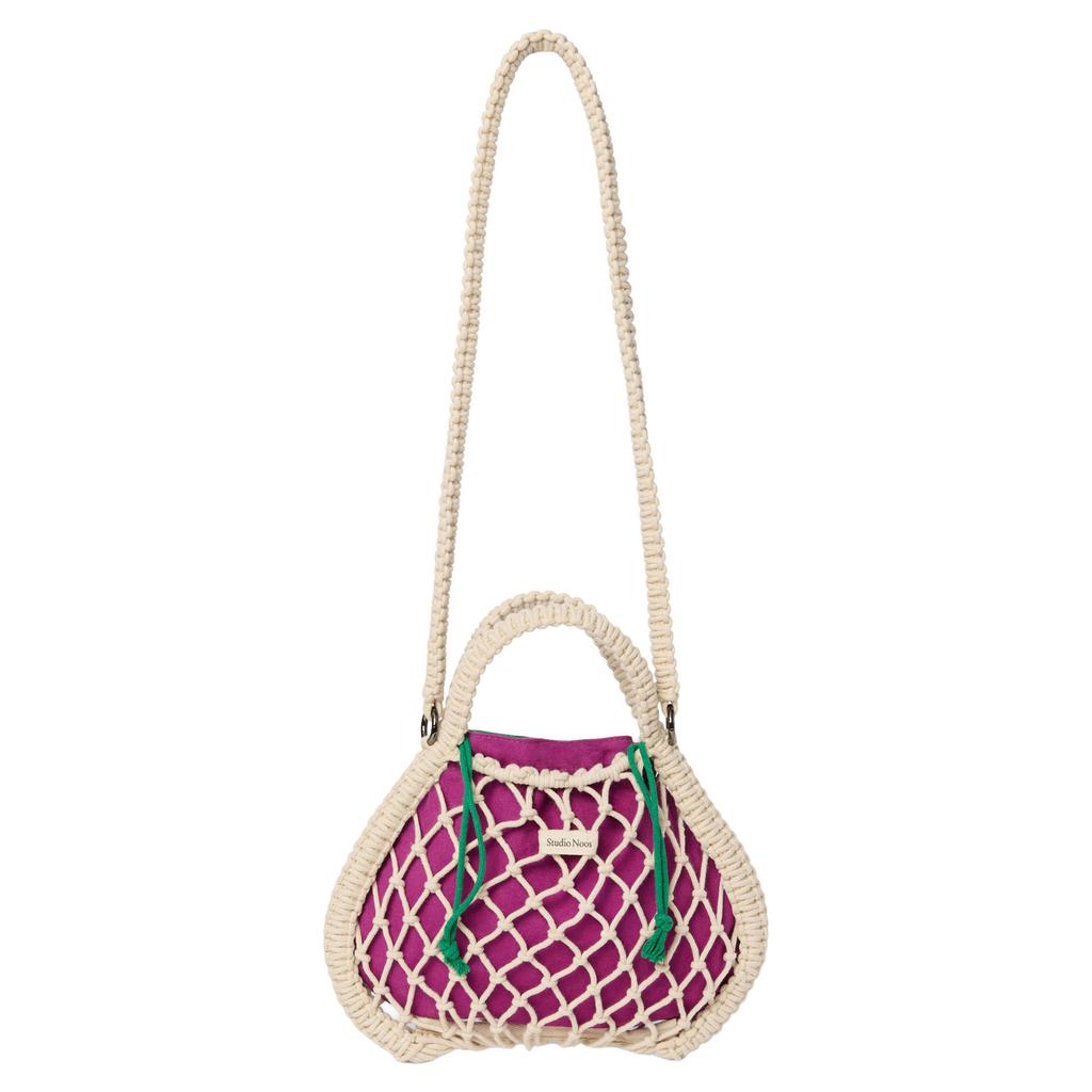 Studio Noos reversible crossbody tas Macrame Mini naturel