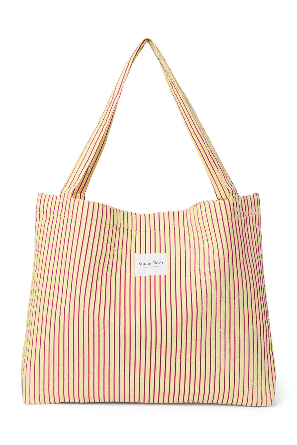 Studio Noos gestreepte luiertas Poplin Mom Bag geel