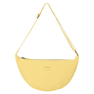 crossbody tas Textured Puffy geel