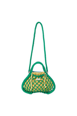 reversible crossbody tas Macrame Mini groen