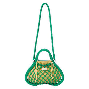 reversible crossbody tas Macrame Mini groen