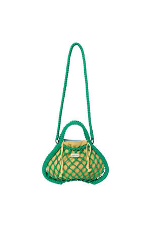 reversible crossbody tas Macrame Mini groen