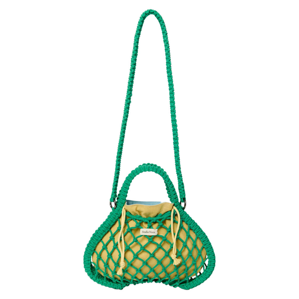 Studio Noos reversible crossbody tas Macrame Mini groen