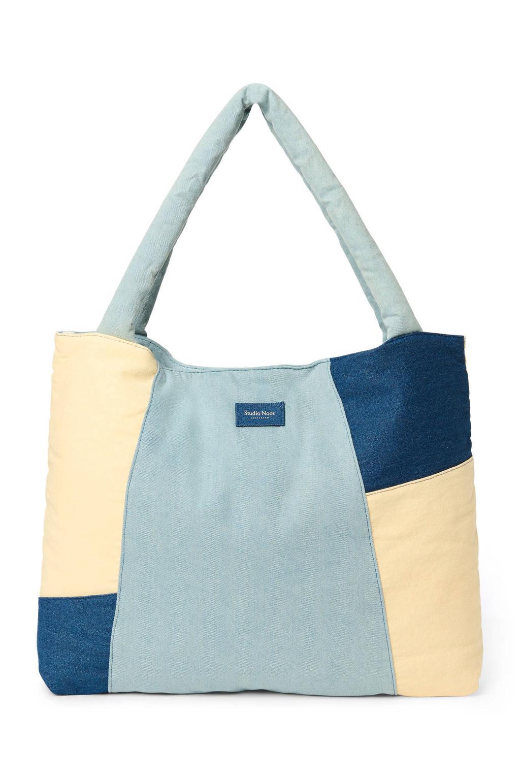 Studio Noos luiertas Denim Patchwork Mom Bag blauw