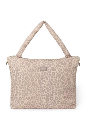 luiertas Leopard Puffy Diaper Bag beige