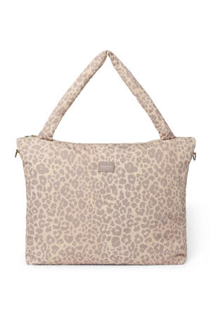 luiertas Leopard Puffy Diaper Bag beige