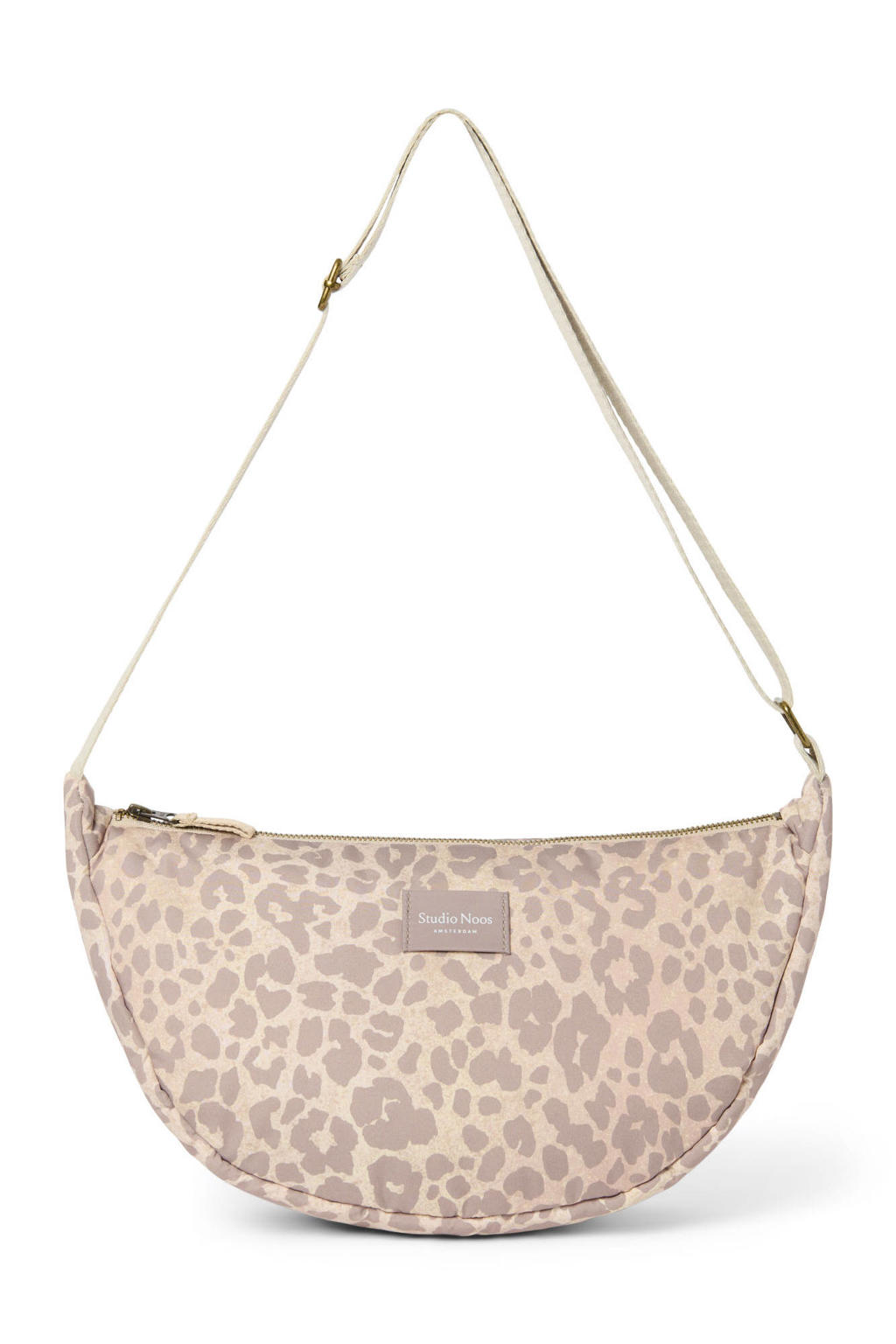 Studio Noos crossbody tas Leopard Puffy beige