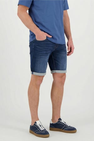 SEATLE denim slim short dark blue denim