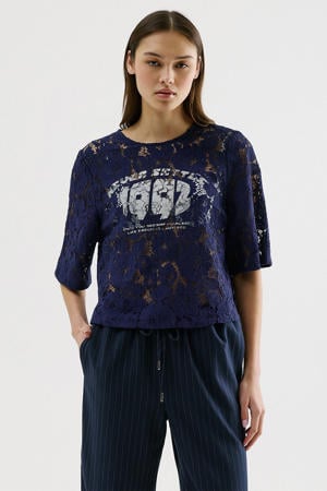 kanten top donkerblauw