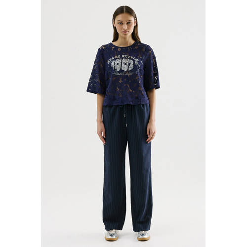CKS kanten top donkerblauw afbeelding