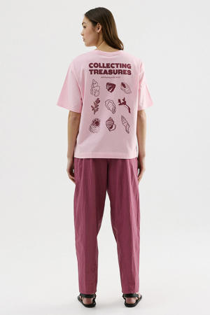 T-shirt met backprint roze