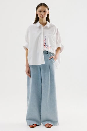 blouse ecru met pailletten