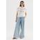 CKS wide leg high waist broek light blue denim