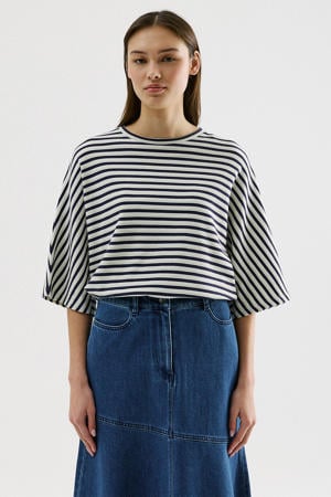 gestreepte top blauw
