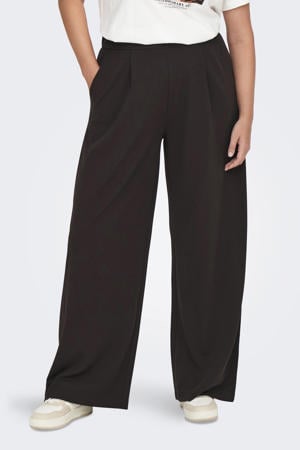 Wide leg high waist casual broek