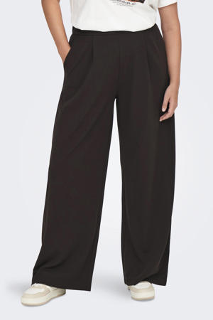 Wide leg high waist casual broek