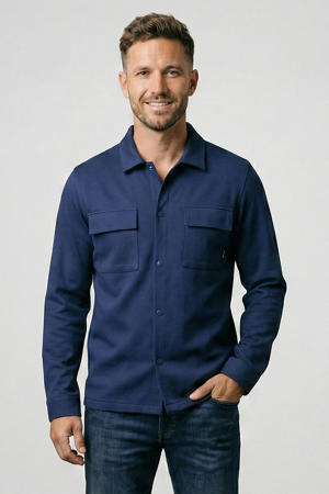 regular fit overshirt - donkerblauw
