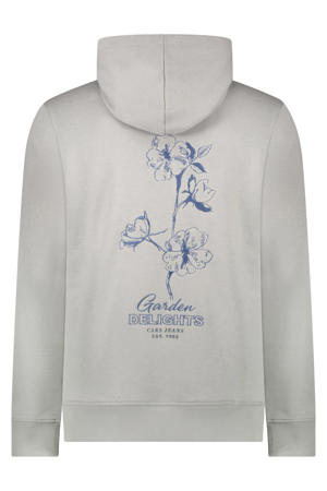 hoodie met backprint lichtgrijs