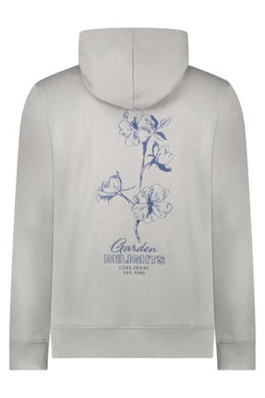 hoodie met backprint lichtgrijs