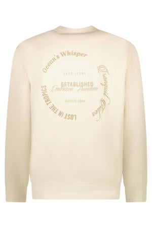 sweater met backprint ecru