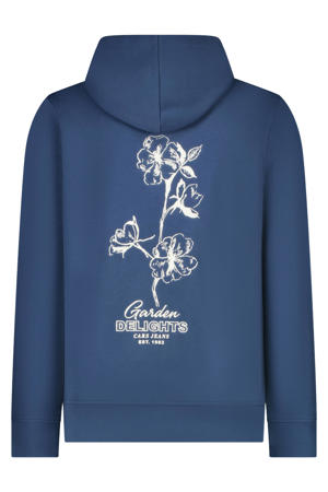 hoodie met backprint donkerblauw