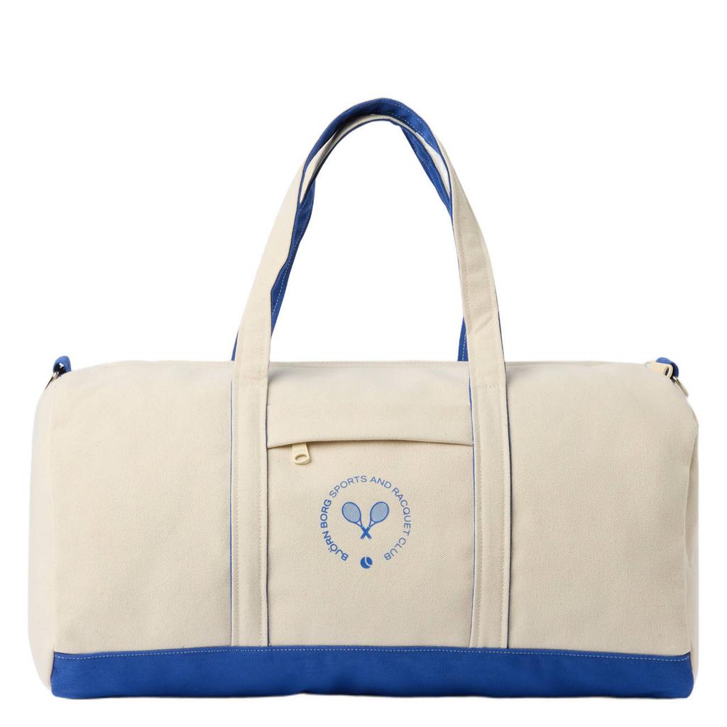 Björn Borg sporttas Ace Canvas 38L beige/blauw