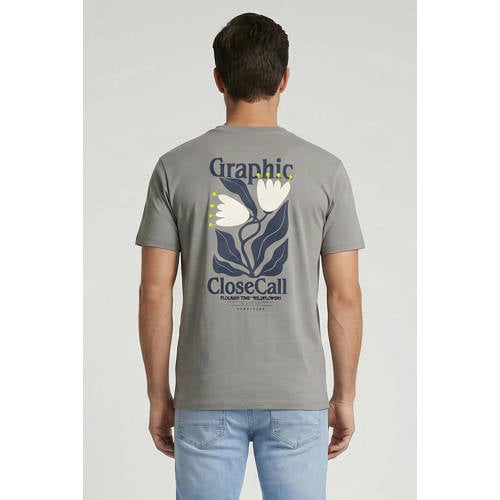 Cars regular T-shirt met backprint grijs afbeelding