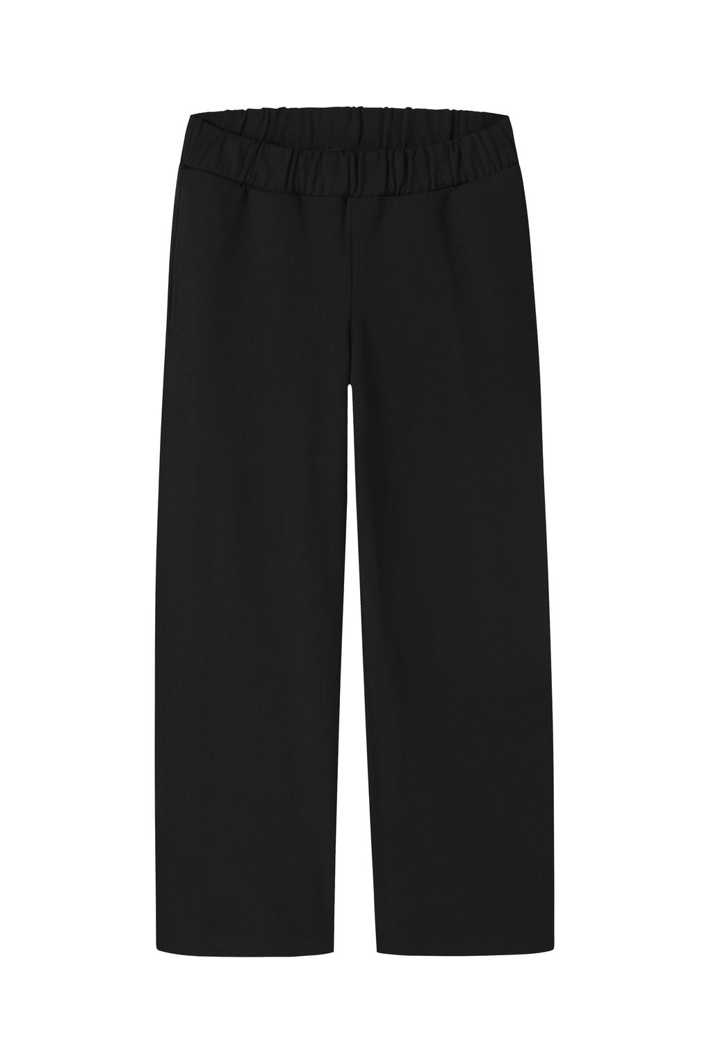 Zwarte meisjes NAME IT KIDS wide leg casual broek met effen