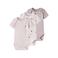 NAME IT BABY romper - roze/wit (set van 3)