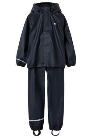 kids regenpak donkerblauw