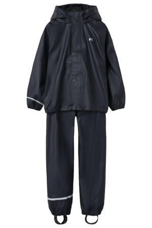 kids regenpak donkerblauw