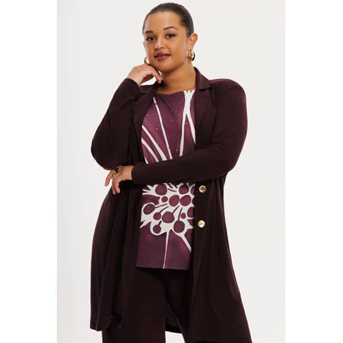 YOEK regular blazer donkerrood afbeelding