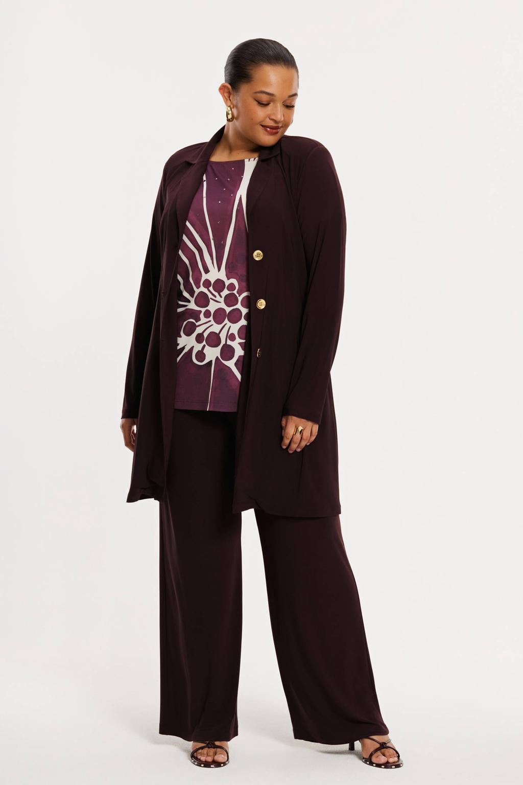 YOEK regular blazer donkerrood