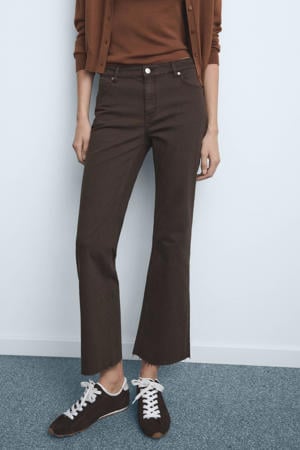 flared jeans donkerbruin