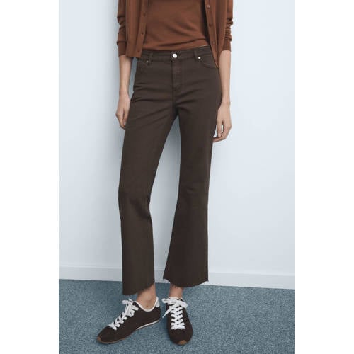 Mango flared jeans donkerbruin afbeelding