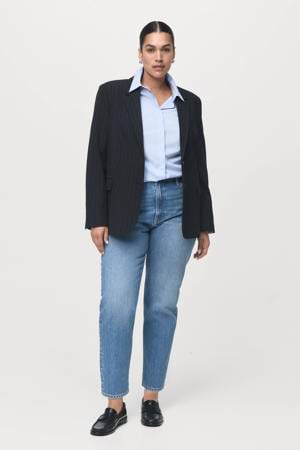 high waist mom jeans light blue denim