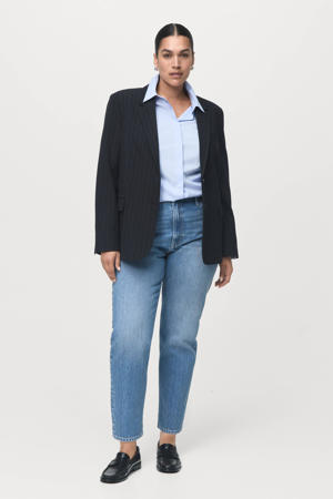 high waist mom jeans light blue denim