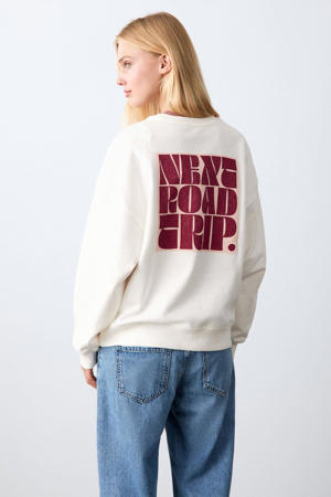 sweater met backprint wit