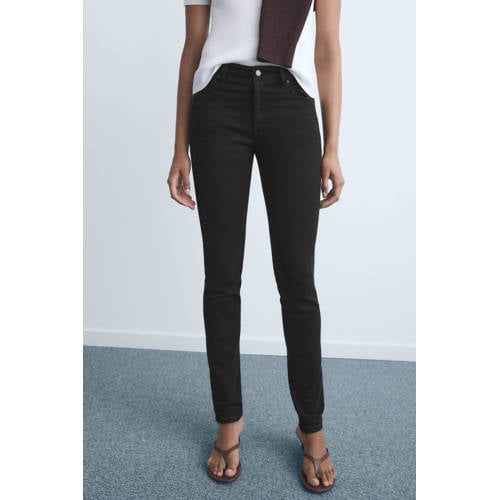 Mango skinny jeans black denim afbeelding