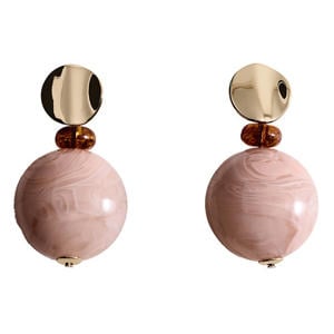 oorbellen goudkleurig/roze