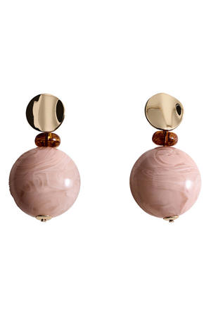 oorbellen goudkleurig/roze