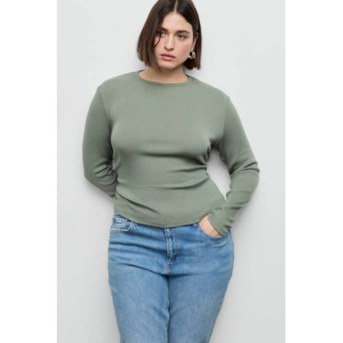 Mango longsleeve groen afbeelding
