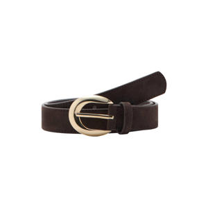 suede riem donkerbruin