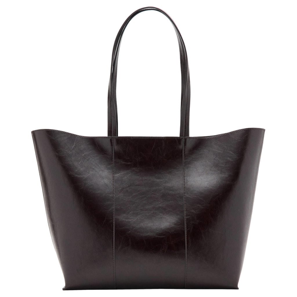 Mango shopper donkerbruin