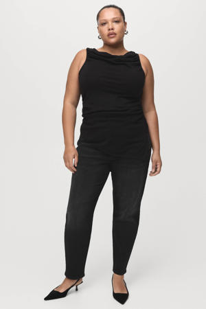 high waist mom jeans black denim