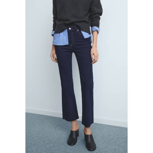 Mango flared jeans dark blue denim afbeelding